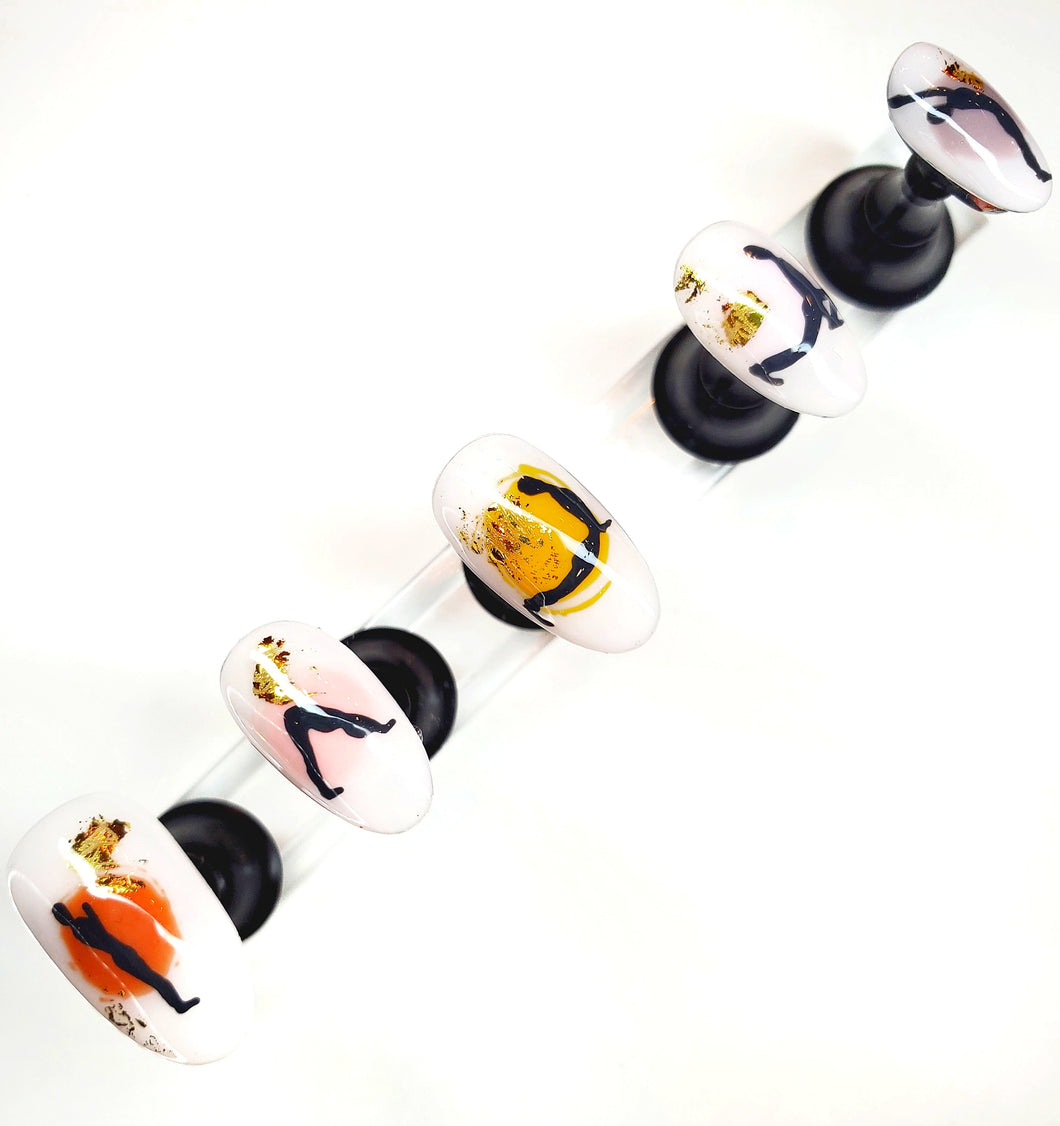 Yoga Yogi Press On Nails (short oval)