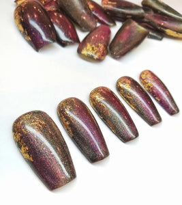 Cat Eye Press On Nails (long coffin)