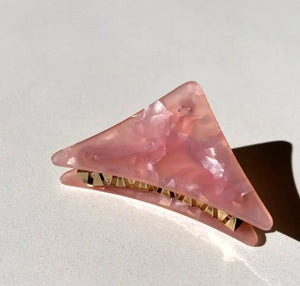 Pink - Acrylic Triangle Hair Claw Clip